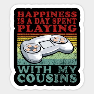 Playing Video Games With My Cousins Hobby Red Blue Text Sticker